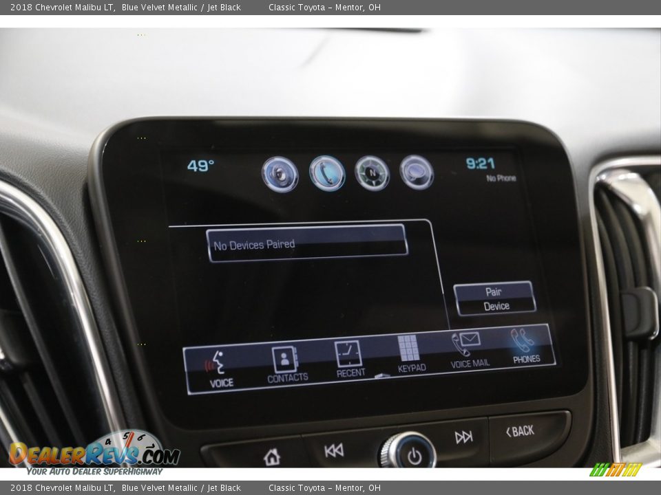 2018 Chevrolet Malibu LT Blue Velvet Metallic / Jet Black Photo #11