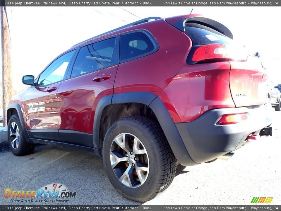 2014 Jeep Cherokee Trailhawk 4x4 Deep Cherry Red Crystal Pearl / Morocco - Black Photo #2