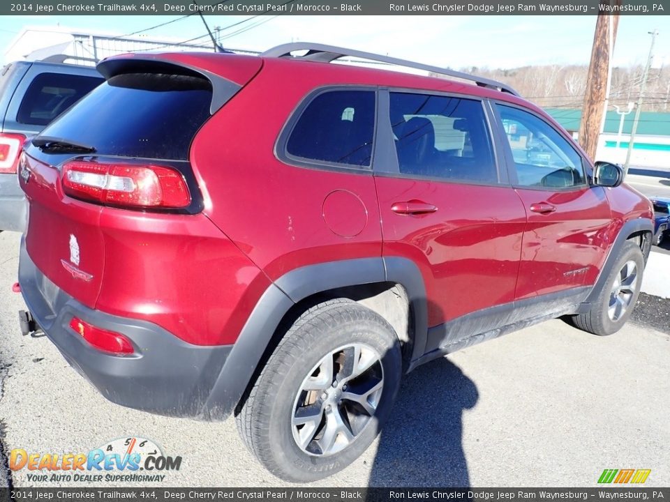 2014 Jeep Cherokee Trailhawk 4x4 Deep Cherry Red Crystal Pearl / Morocco - Black Photo #3