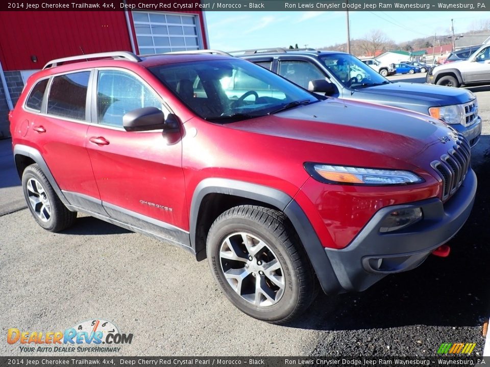 2014 Jeep Cherokee Trailhawk 4x4 Deep Cherry Red Crystal Pearl / Morocco - Black Photo #4