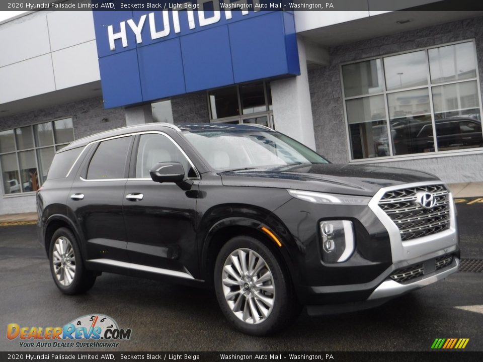 2020 Hyundai Palisade Limited AWD Becketts Black / Light Beige Photo #1