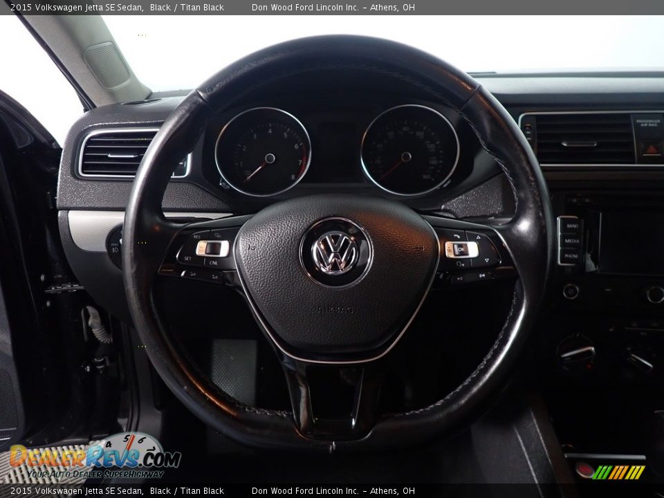 2015 Volkswagen Jetta SE Sedan Black / Titan Black Photo #29