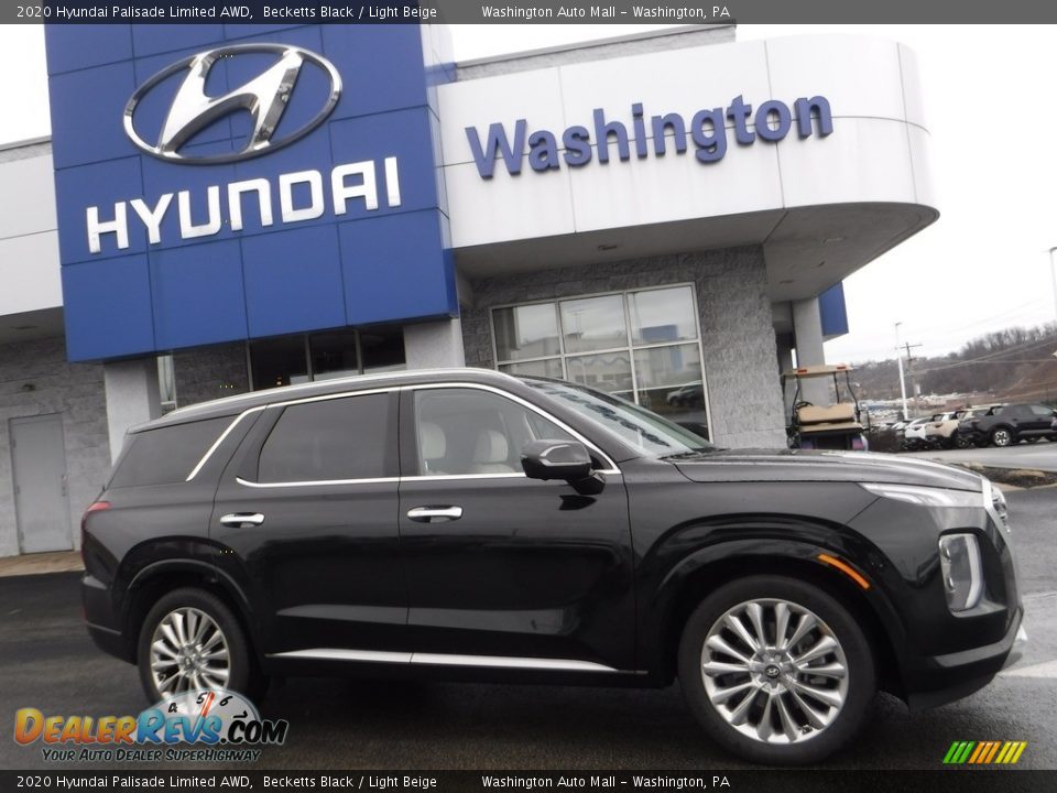 2020 Hyundai Palisade Limited AWD Becketts Black / Light Beige Photo #2