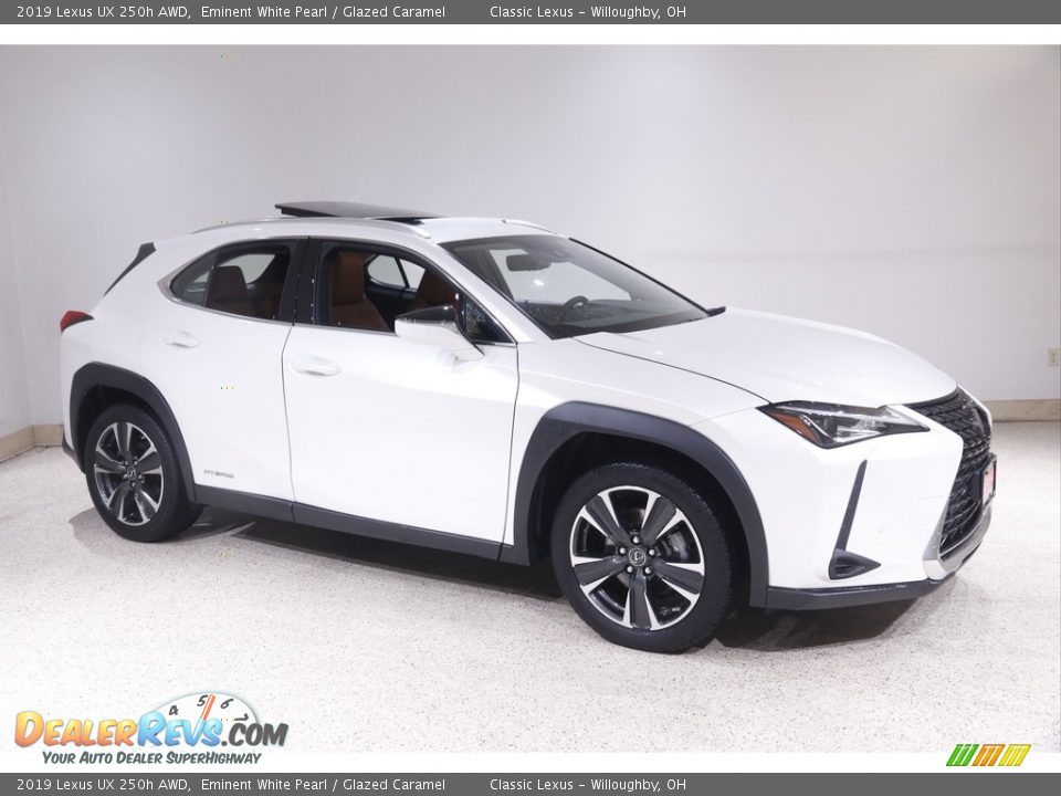 2019 Lexus UX 250h AWD Eminent White Pearl / Glazed Caramel Photo #1