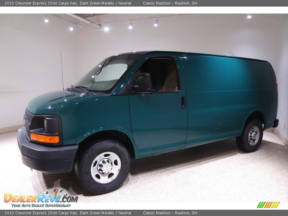 Dark Green Metallic 2013 Chevrolet Express 3500 Cargo Van Photo #3