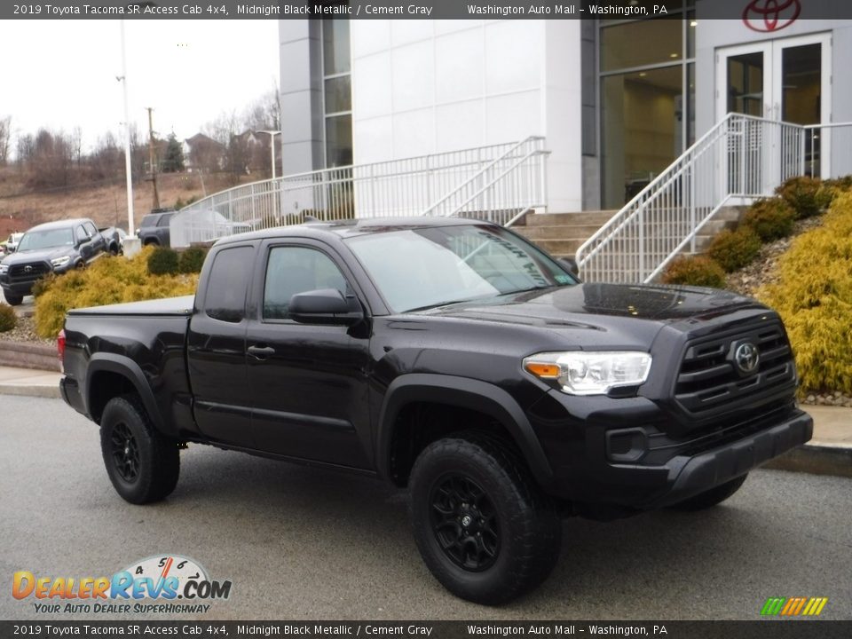 2019 Toyota Tacoma SR Access Cab 4x4 Midnight Black Metallic / Cement Gray Photo #1