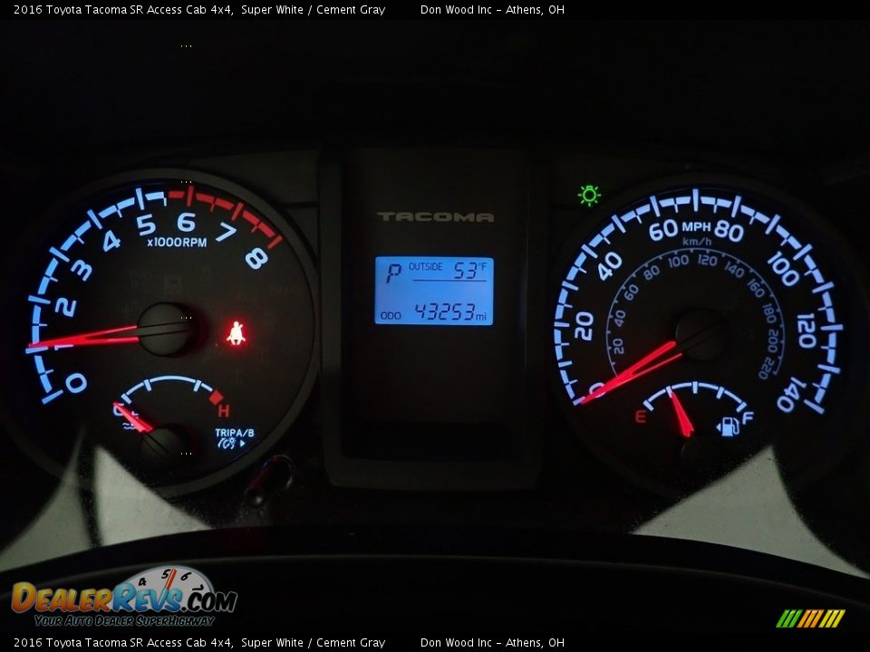 2016 Toyota Tacoma SR Access Cab 4x4 Gauges Photo #27