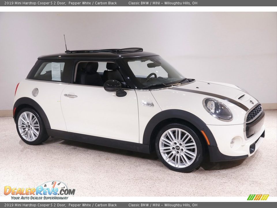 2019 Mini Hardtop Cooper S 2 Door Pepper White / Carbon Black Photo #1