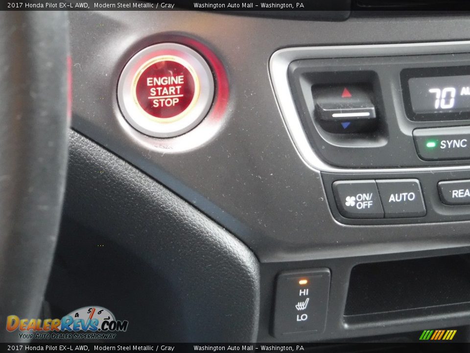 2017 Honda Pilot EX-L AWD Modern Steel Metallic / Gray Photo #8