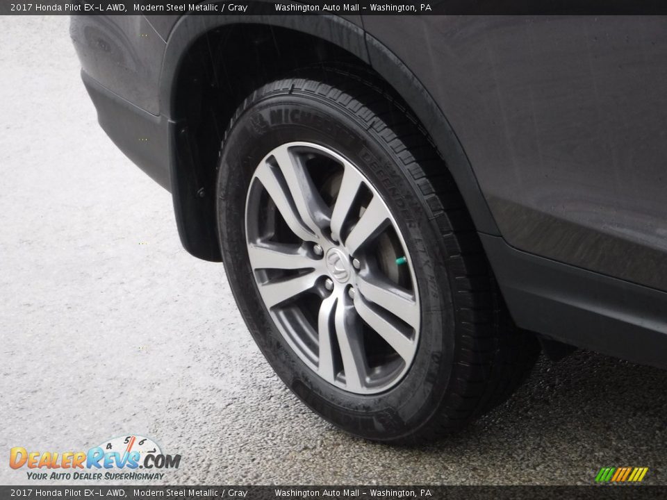 2017 Honda Pilot EX-L AWD Modern Steel Metallic / Gray Photo #9