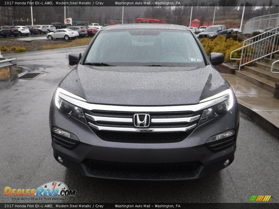 2017 Honda Pilot EX-L AWD Modern Steel Metallic / Gray Photo #10