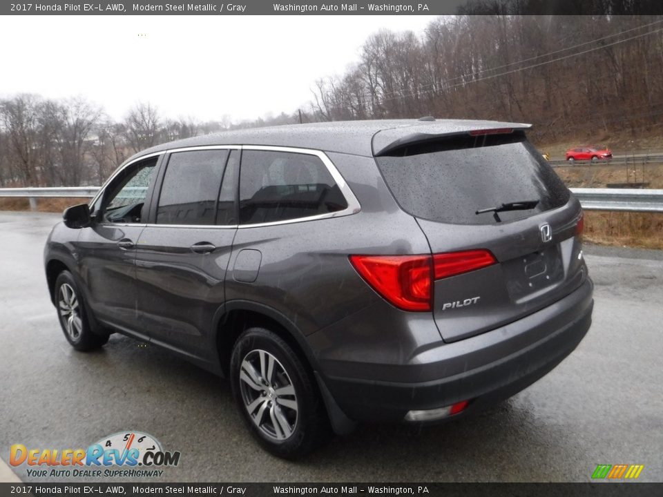 2017 Honda Pilot EX-L AWD Modern Steel Metallic / Gray Photo #13
