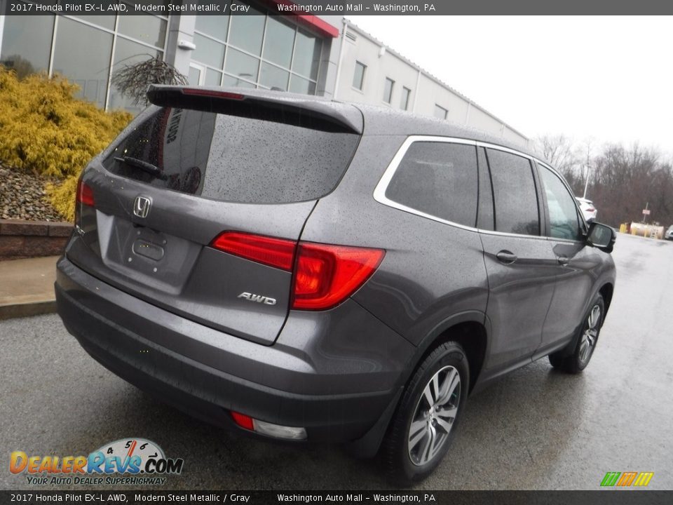 2017 Honda Pilot EX-L AWD Modern Steel Metallic / Gray Photo #15