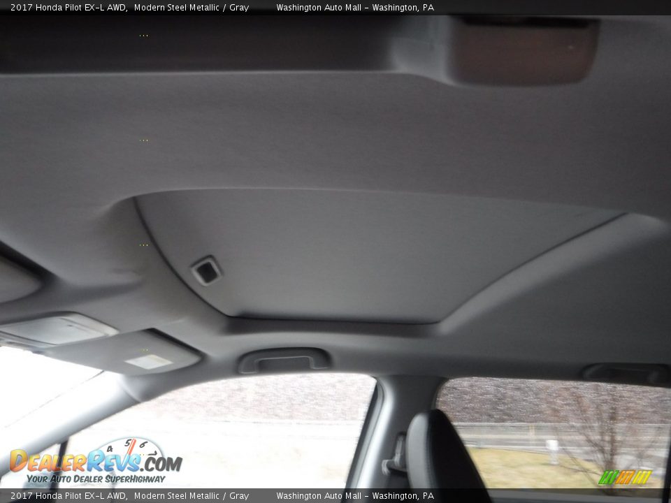 2017 Honda Pilot EX-L AWD Modern Steel Metallic / Gray Photo #17