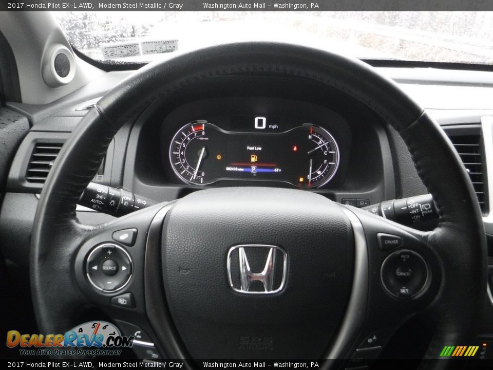 2017 Honda Pilot EX-L AWD Modern Steel Metallic / Gray Photo #24