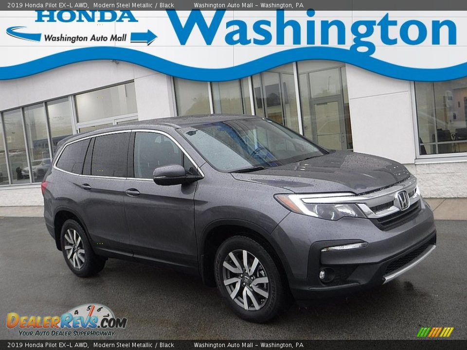 2019 Honda Pilot EX-L AWD Modern Steel Metallic / Black Photo #1