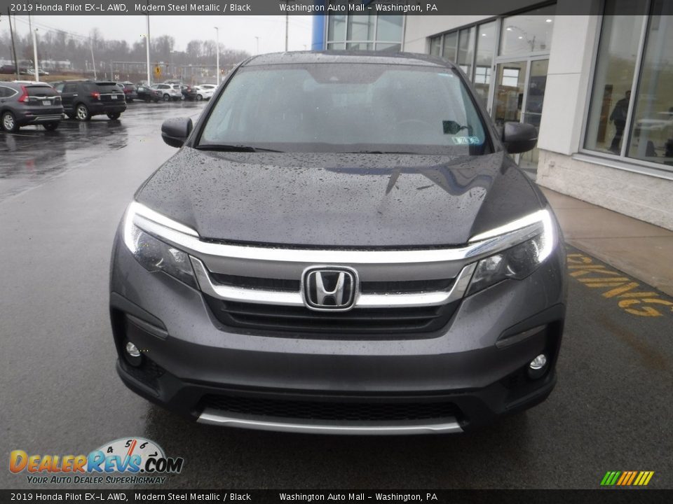 2019 Honda Pilot EX-L AWD Modern Steel Metallic / Black Photo #5