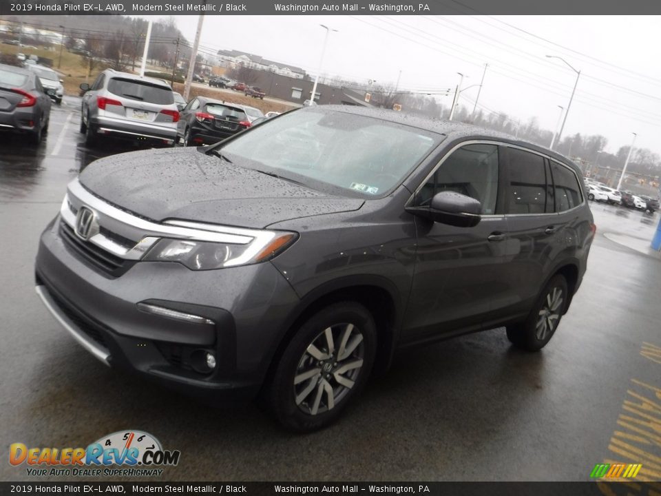 2019 Honda Pilot EX-L AWD Modern Steel Metallic / Black Photo #6