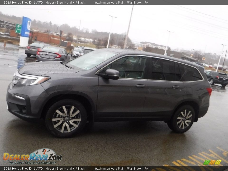 2019 Honda Pilot EX-L AWD Modern Steel Metallic / Black Photo #7