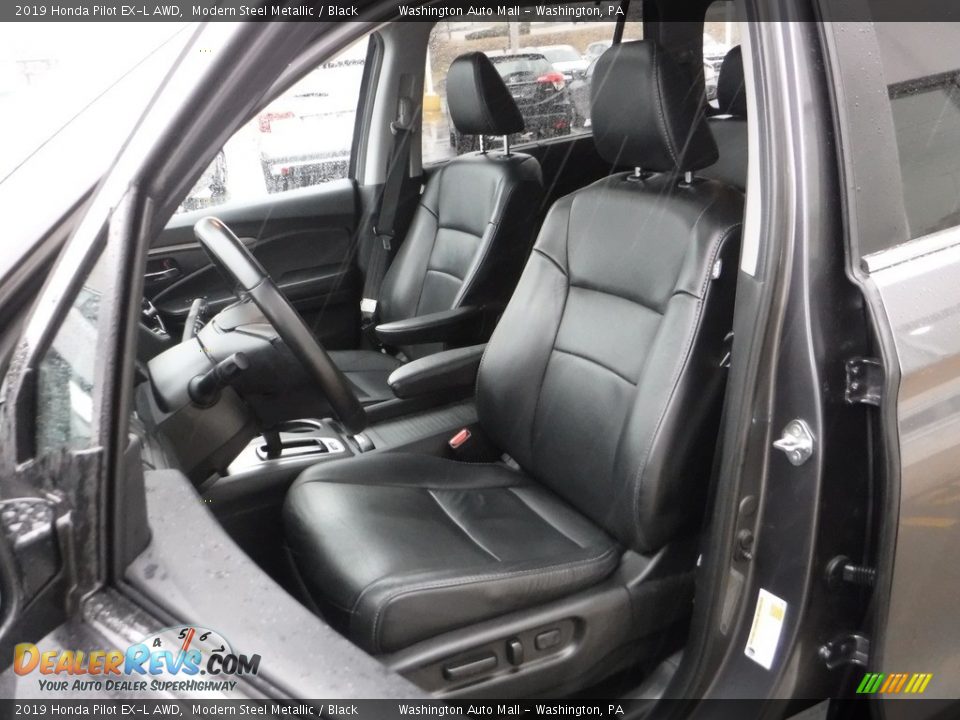 2019 Honda Pilot EX-L AWD Modern Steel Metallic / Black Photo #15