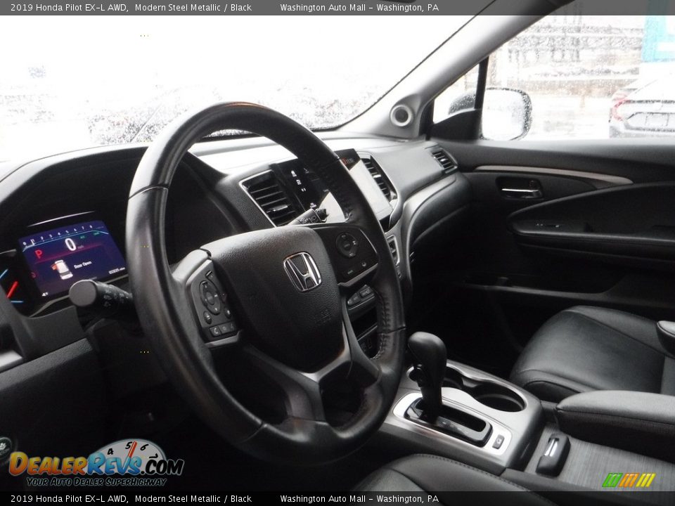 2019 Honda Pilot EX-L AWD Modern Steel Metallic / Black Photo #16