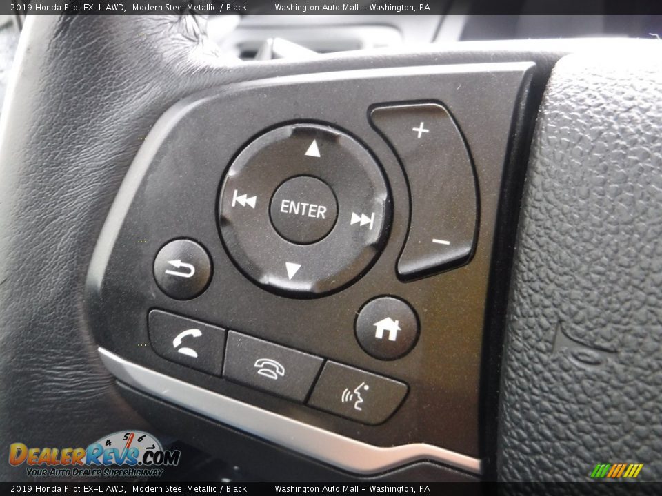 2019 Honda Pilot EX-L AWD Modern Steel Metallic / Black Photo #25
