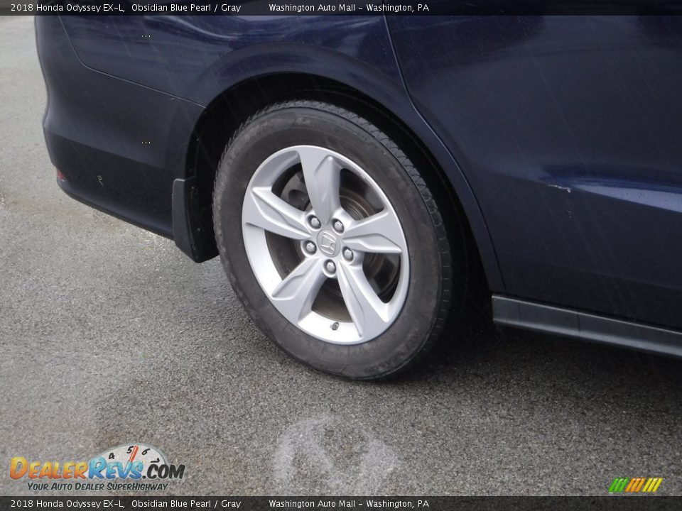 2018 Honda Odyssey EX-L Obsidian Blue Pearl / Gray Photo #4