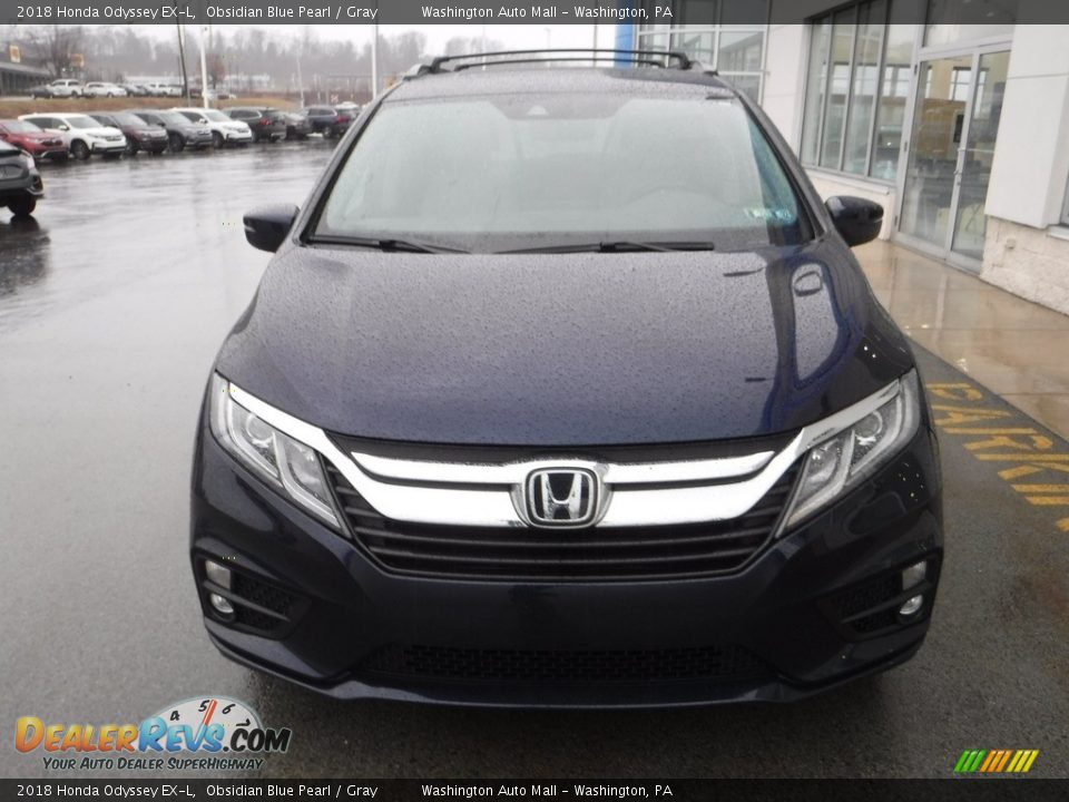 2018 Honda Odyssey EX-L Obsidian Blue Pearl / Gray Photo #5