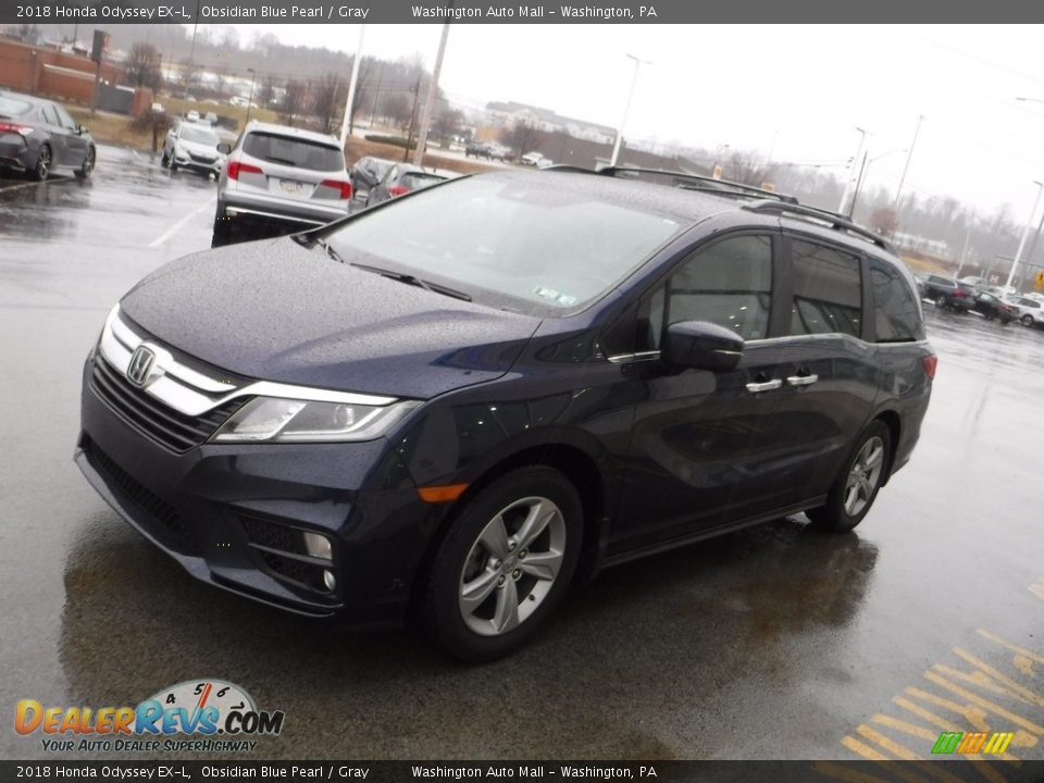 2018 Honda Odyssey EX-L Obsidian Blue Pearl / Gray Photo #6