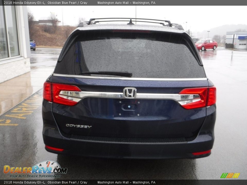 2018 Honda Odyssey EX-L Obsidian Blue Pearl / Gray Photo #9