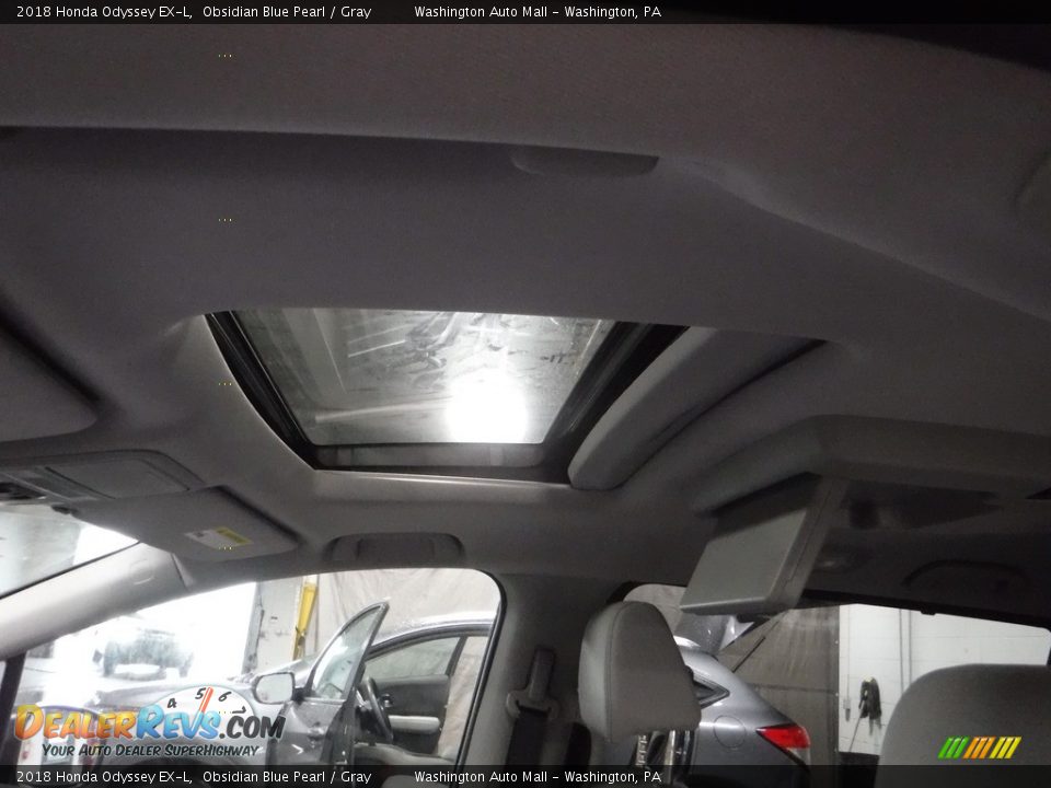 2018 Honda Odyssey EX-L Obsidian Blue Pearl / Gray Photo #12