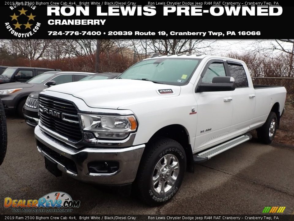 2019 Ram 2500 Bighorn Crew Cab 4x4 Bright White / Black/Diesel Gray Photo #1