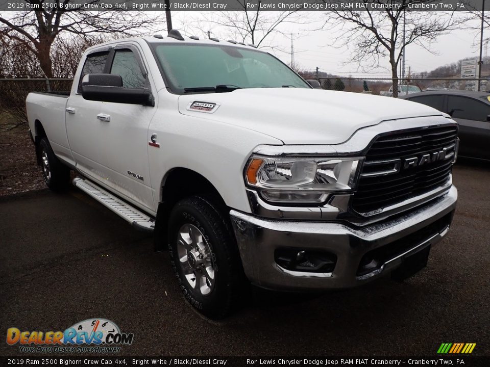 2019 Ram 2500 Bighorn Crew Cab 4x4 Bright White / Black/Diesel Gray Photo #2