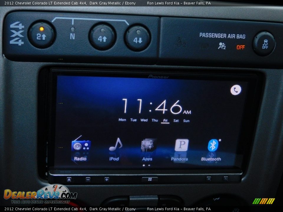 2012 Chevrolet Colorado LT Extended Cab 4x4 Dark Gray Metallic / Ebony Photo #16