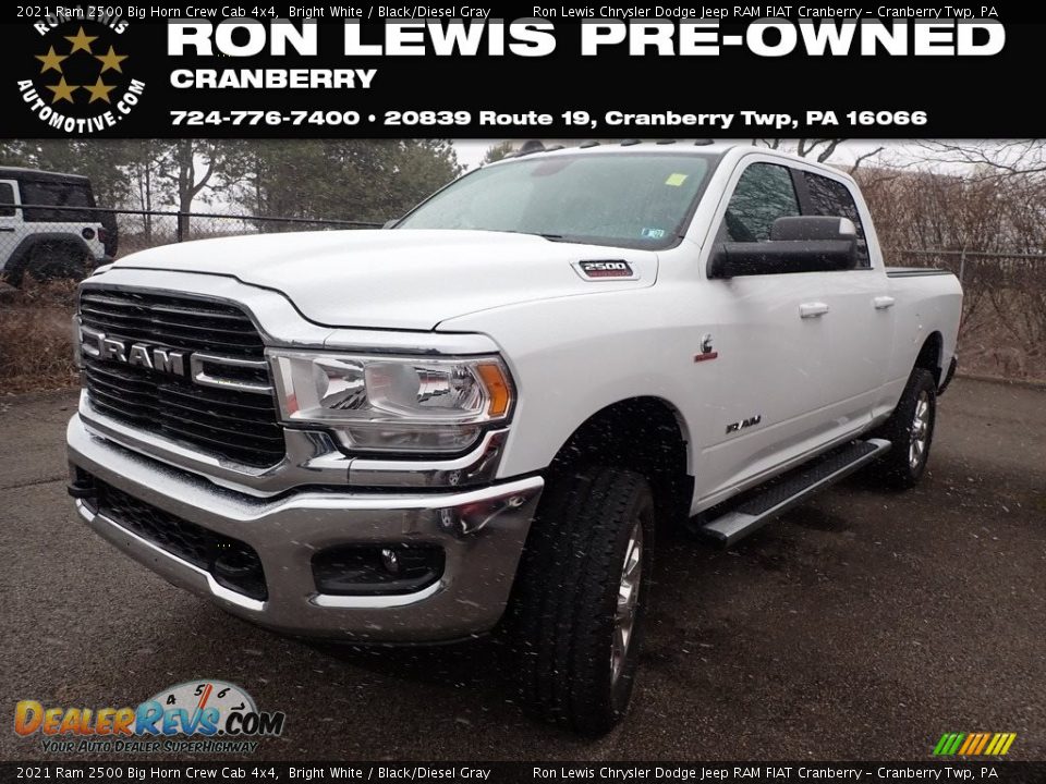 2021 Ram 2500 Big Horn Crew Cab 4x4 Bright White / Black/Diesel Gray Photo #1