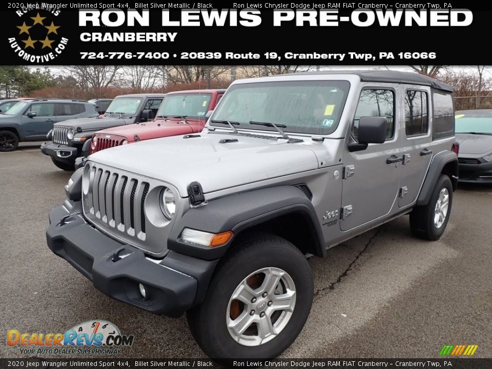 2020 Jeep Wrangler Unlimited Sport 4x4 Billet Silver Metallic / Black Photo #1