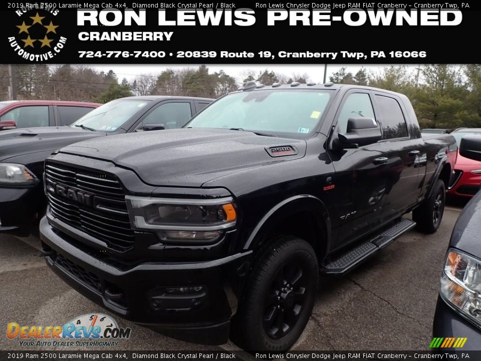 2019 Ram 2500 Laramie Mega Cab 4x4 Diamond Black Crystal Pearl / Black Photo #1