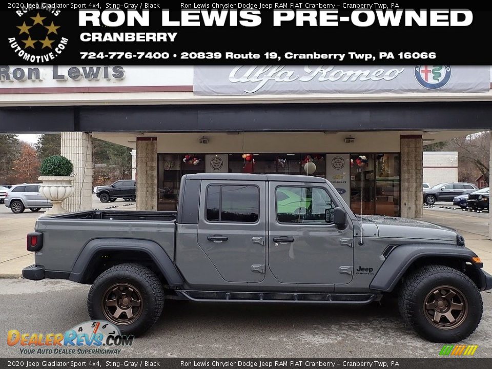 2020 Jeep Gladiator Sport 4x4 Sting-Gray / Black Photo #1