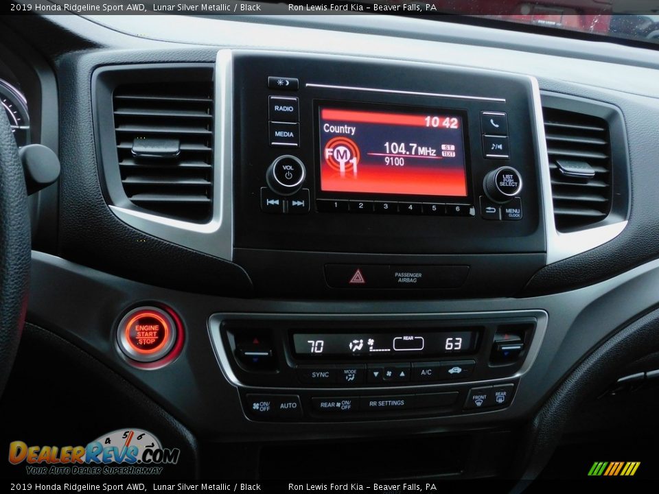 2019 Honda Ridgeline Sport AWD Lunar Silver Metallic / Black Photo #15
