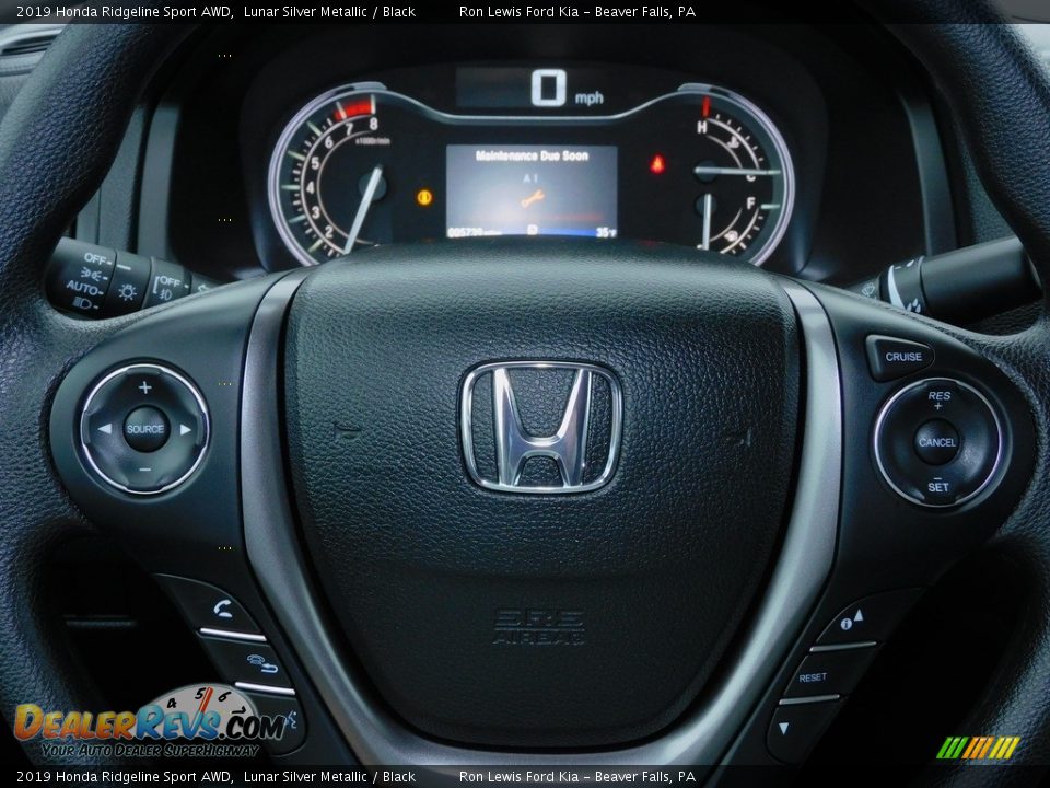 2019 Honda Ridgeline Sport AWD Lunar Silver Metallic / Black Photo #20