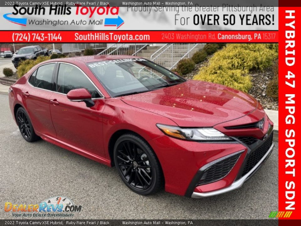 2022 Toyota Camry XSE Hybrid Ruby Flare Pearl / Black Photo #1