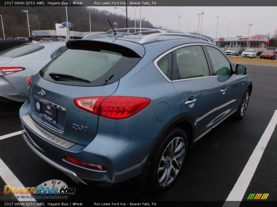 2017 Infiniti QX50 AWD Hagane Blue / Wheat Photo #2