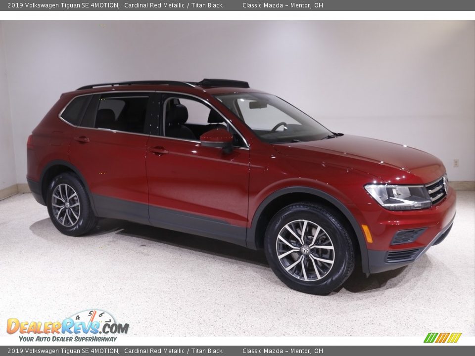 2019 Volkswagen Tiguan SE 4MOTION Cardinal Red Metallic / Titan Black Photo #1