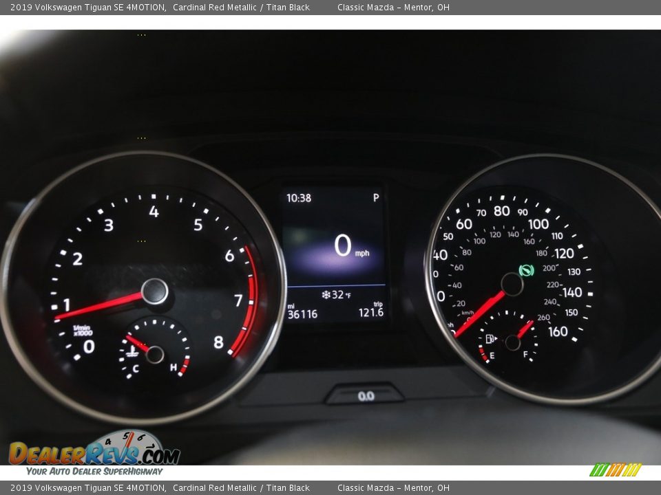 2019 Volkswagen Tiguan SE 4MOTION Cardinal Red Metallic / Titan Black Photo #8