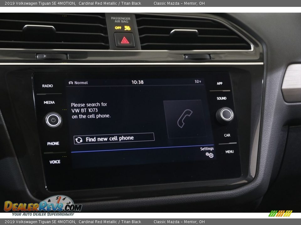 2019 Volkswagen Tiguan SE 4MOTION Cardinal Red Metallic / Titan Black Photo #11