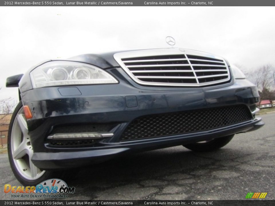 2012 Mercedes-Benz S 550 Sedan Lunar Blue Metallic / Cashmere/Savanna Photo #2