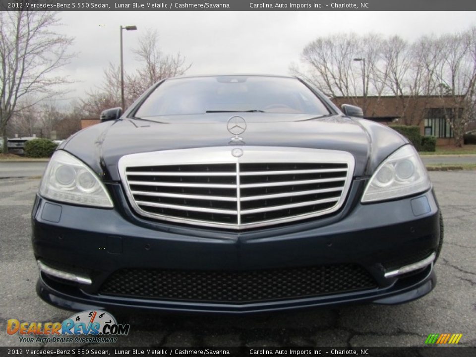 2012 Mercedes-Benz S 550 Sedan Lunar Blue Metallic / Cashmere/Savanna Photo #4