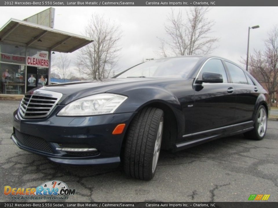 2012 Mercedes-Benz S 550 Sedan Lunar Blue Metallic / Cashmere/Savanna Photo #6