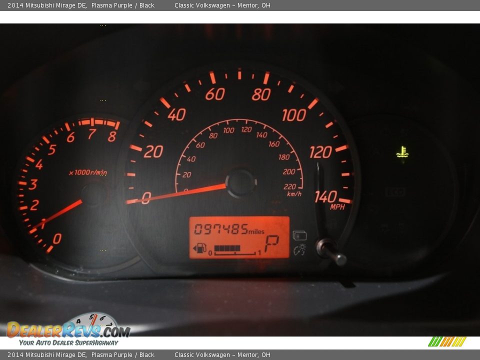 2014 Mitsubishi Mirage DE Gauges Photo #8