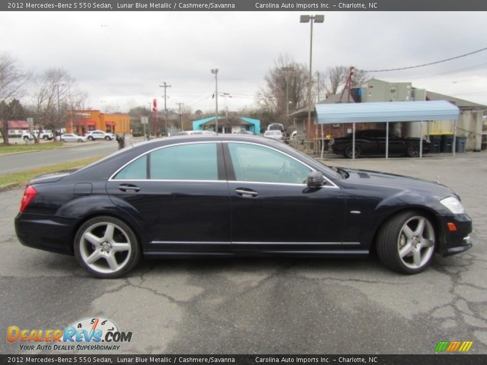 2012 Mercedes-Benz S 550 Sedan Lunar Blue Metallic / Cashmere/Savanna Photo #11